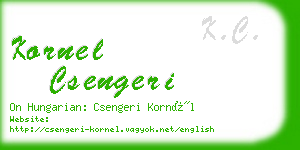 kornel csengeri business card
